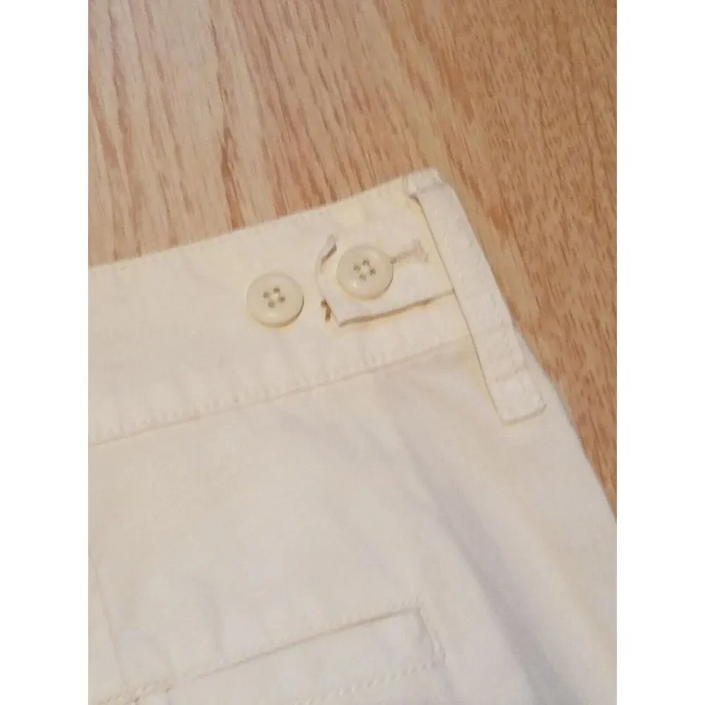 J Crew Cargo Pants Womens‎ 32 Natural Beige Ripstop Cotton Wide Leg BW538